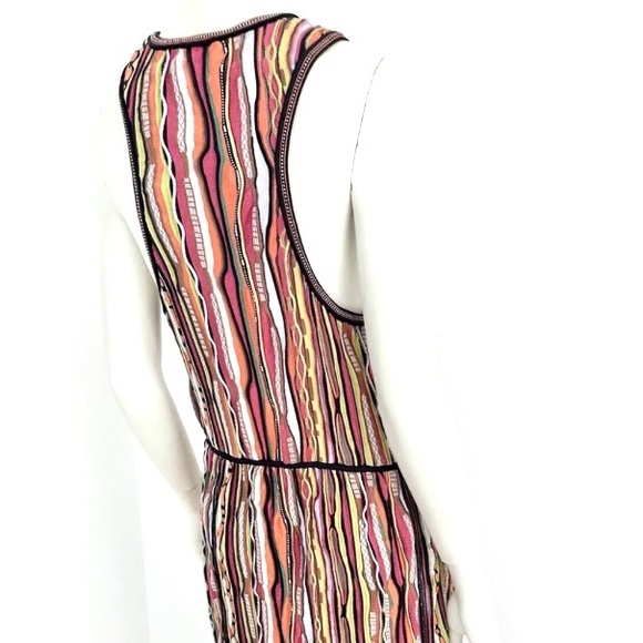 M Missoni Sz 44 / US Large 8 knit dress crochet knit stretch M Missoni Sz 44 / US Large 8 knit dress crochet knit stretch